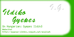 ildiko gyepes business card